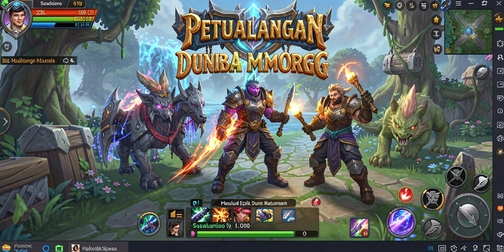 Tampilan gameplay epik dalam dunia fantasi 33L yang mendebarkan.