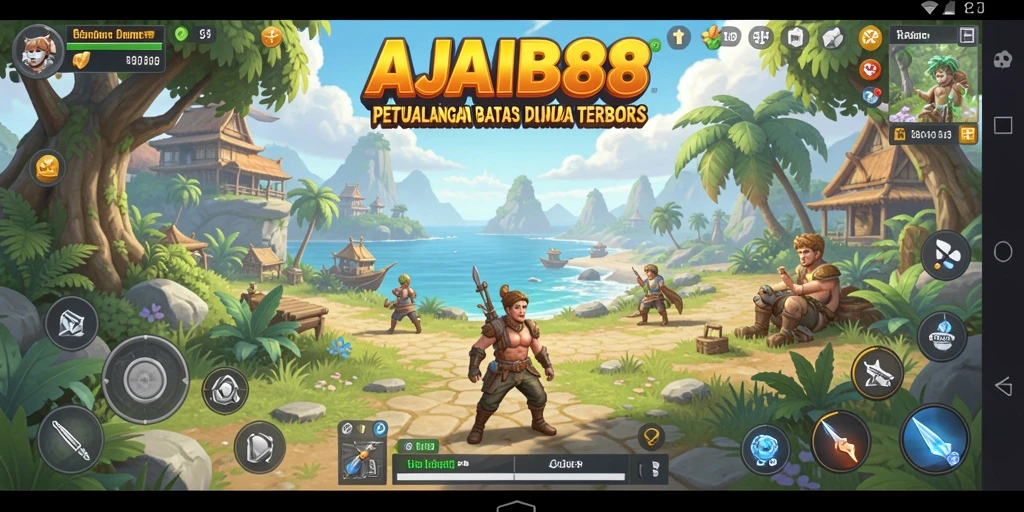 Screenshot gameplay AJAIB88 menunjukkan eksplorasi dunia terbuka yang menakjubkan.