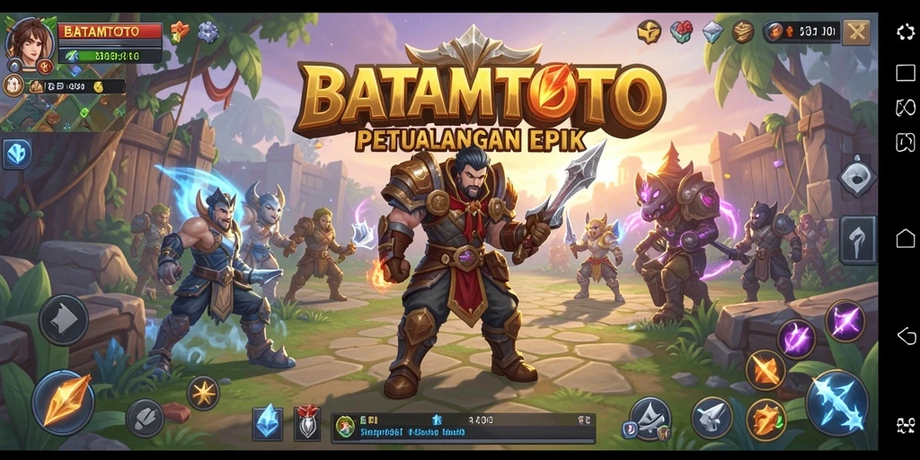 Screenshot gameplay BATAMTOTO menunjukkan aksi seru di dunia RPG.