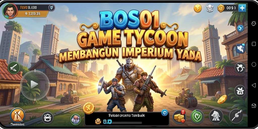 Screenshot gameplay BOS01 menampilkan manajemen bisnis yang seru.