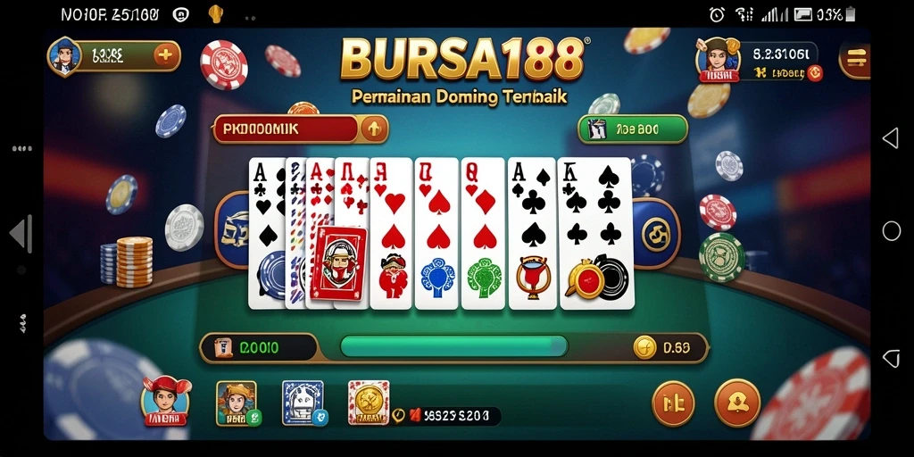 Tampilan menarik gameplay Domino di BURSA188.