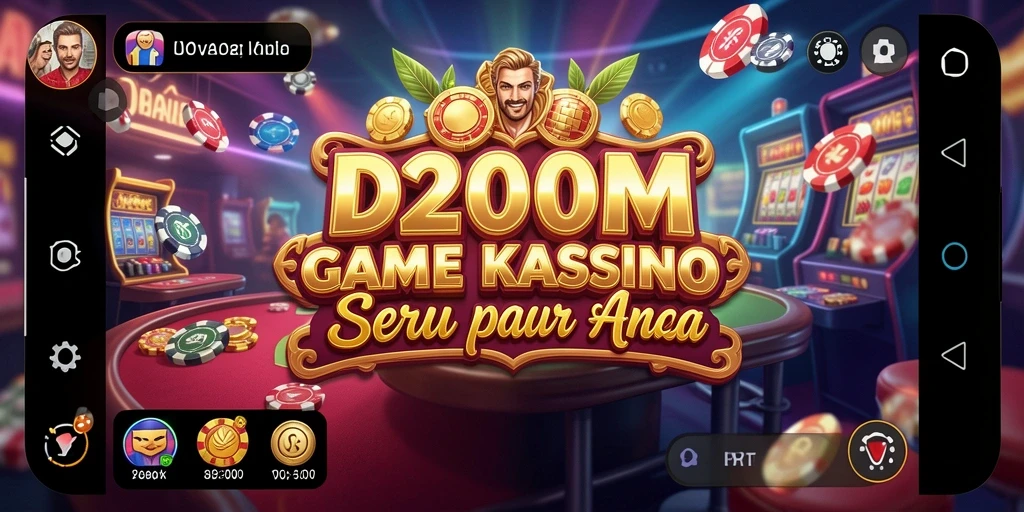 Screenshot utama D200M menampilkan gameplay kasino yang menarik dan interaktif.