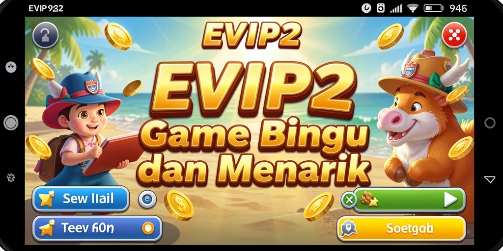 Tampilan gameplay seru dalam EVIP2 dengan suasana Bingo yang menarik.