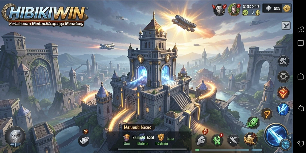 Screenshot HIBIKIWIN menampilkan gameplay Tower Defense yang seru dan menantang.