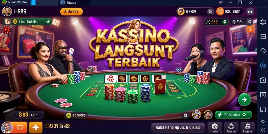 Tampilan gameplay Live Casino yang mendebarkan di HR89.