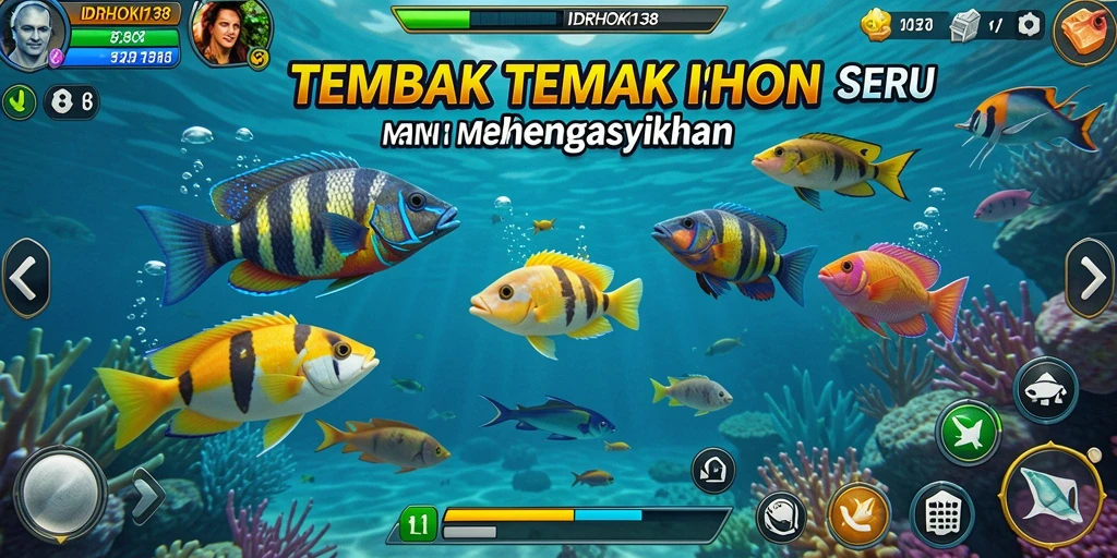 Screenshot gameplay <strong>IDRHOKI138</strong> menampilkan aksi seru menembak ikan.