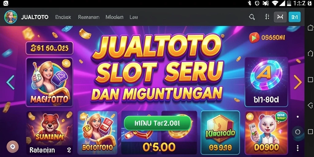 Tampilan gameplay menarik dari JUALTOTO dengan fitur slot yang seru.