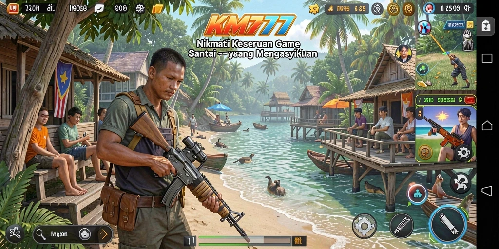 Tampilan gameplay KM777 yang mengasyikkan dan penuh warna.