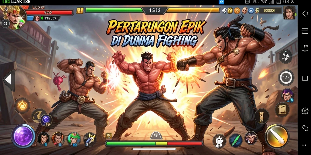Screenshot gameplay LEDAK188 yang menampilkan pertarungan mendebarkan.