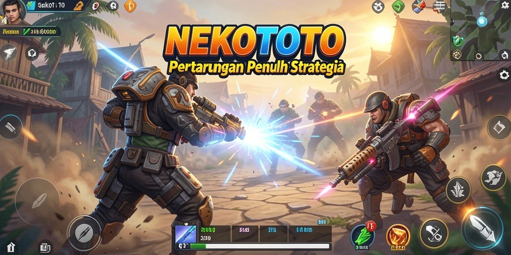 Gameplay seru dalam NEKOTOTO dengan pertempuran Battle Royale yang mendebarkan.
