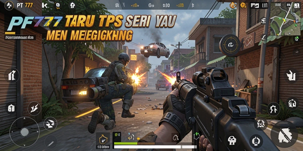 Screenshot utama PF777 menampilkan aksi seru dalam gameplay TPS.