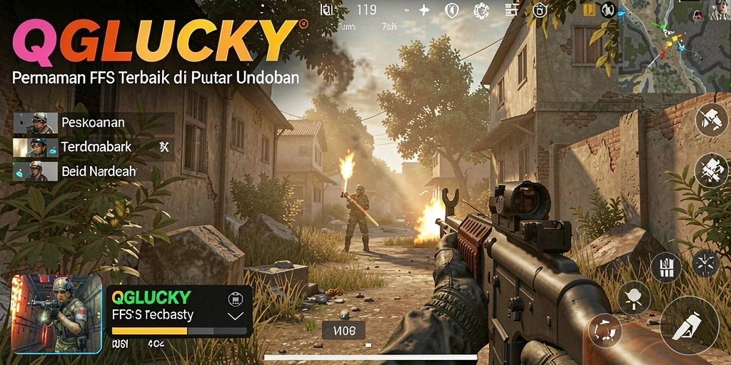 Tampilan gameplay QGLUCKY yang menyenangkan dan intens.