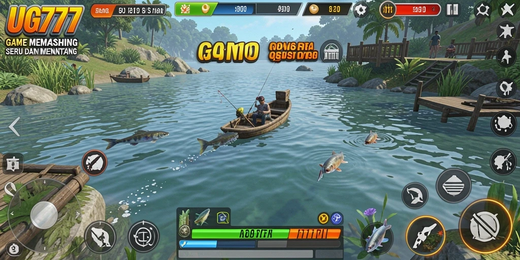 Tampilan gameplay UG777 dengan aksi memancing yang mendebarkan.