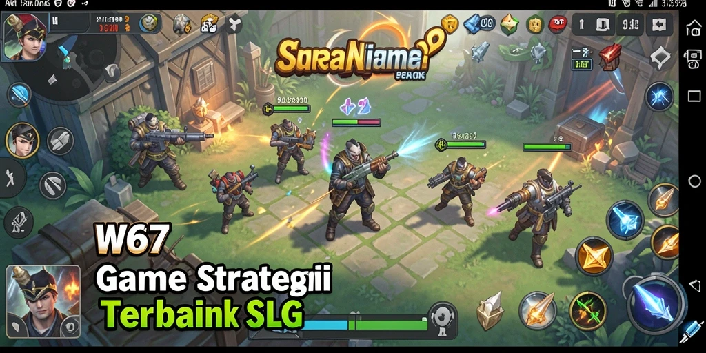 Tampilan gameplay W67 yang menegangkan dengan strategi SLG.