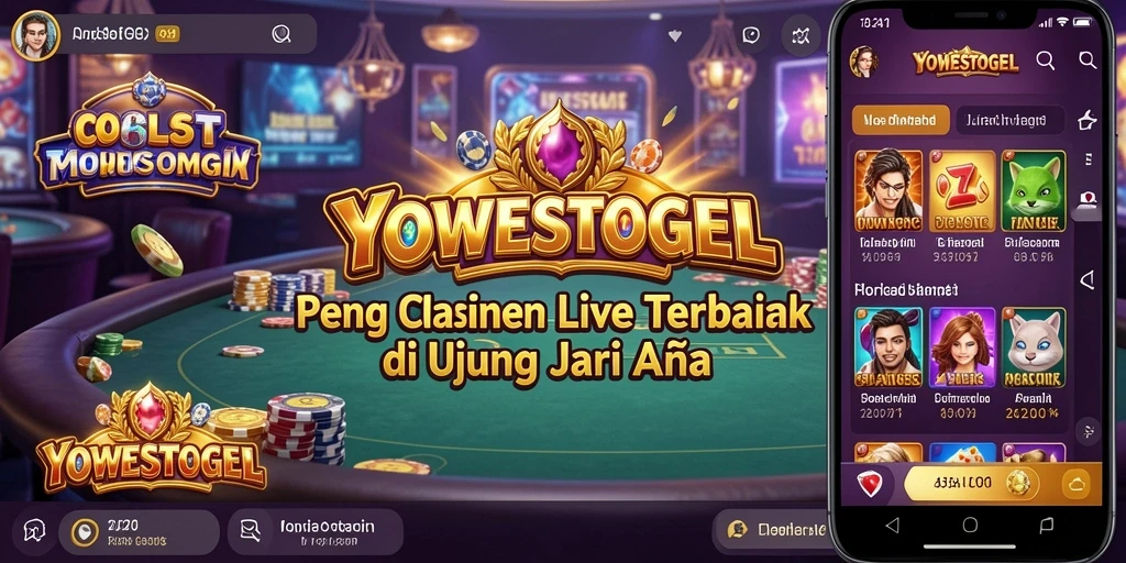 Tampilan permainan kasino langsung di YOWESTOGEL yang menarik.